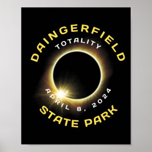 Staat Park Texas Solar Eclipse 8. April 2024 Poster