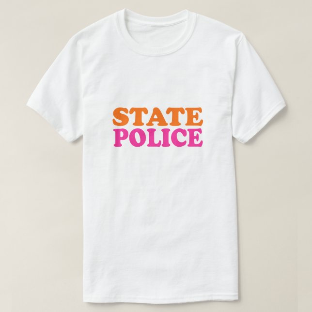 Staat-Polizei in Massachusetts T-Shirt (Design vorne)