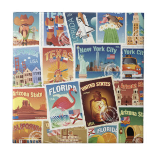 Staat-Porto-Briefmarken Fliese