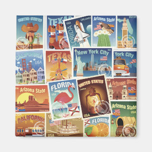 Staat-Porto-Briefmarken Magnet