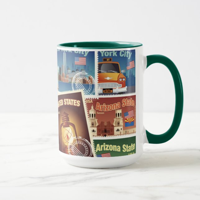 Staat-Porto-Briefmarken Tasse (Rechts)