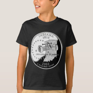 Staat Quarter of Indiana Reverse Side Imitats T-Shirt