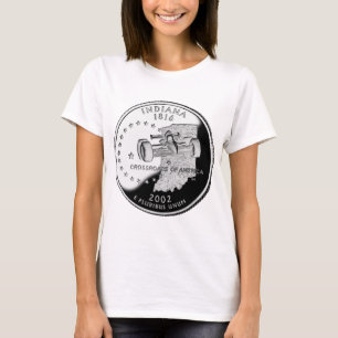 Staat Quarter of Indiana Reverse Side Imitats T-Shirt