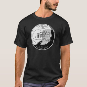 Staat Quarter of Indiana Reverse Side Imitats T-Shirt