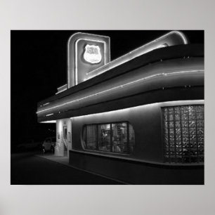 Staat Road 66 Diner Retro Poster