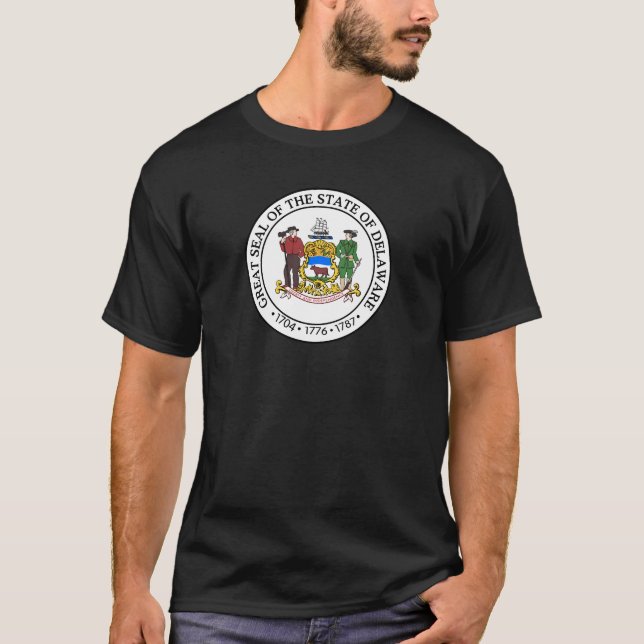 Staat Siegel Delaware T-Shirt (Vorderseite)