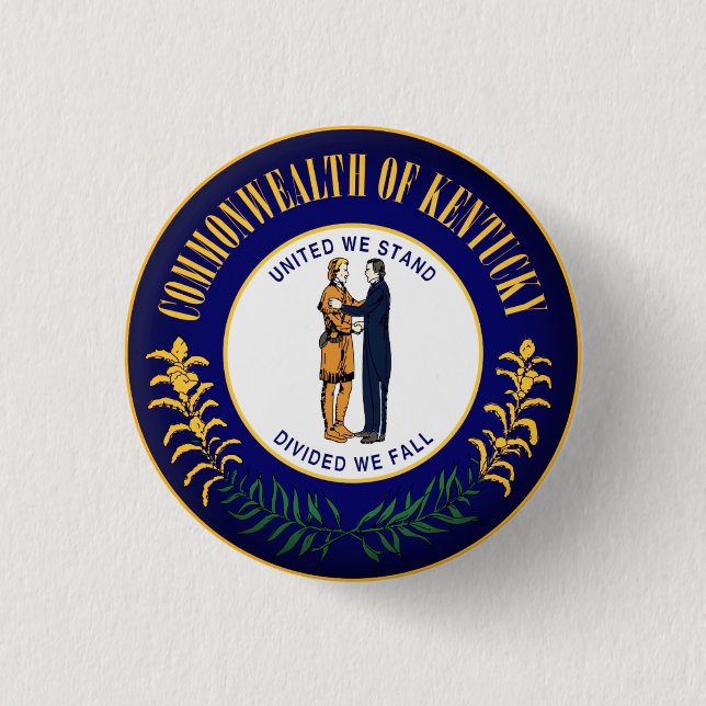 Staat Siegel Kentucky Button (Vorderseite)