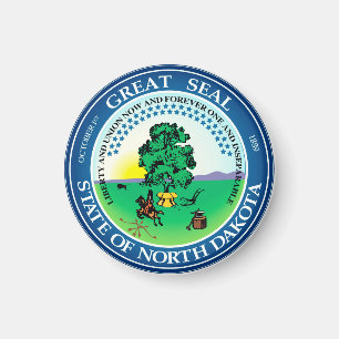 Staat Siegel North Dakota Magnet