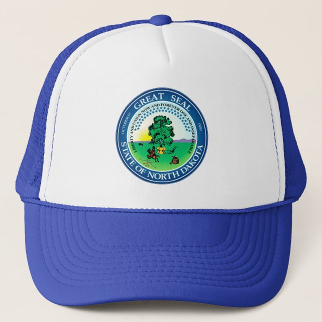 Staat Siegel North Dakota Truckerkappe (Vorderseite)