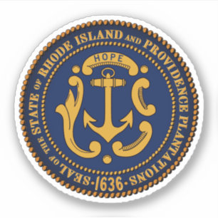 Staat Siegel Rhode Island Aufkleber