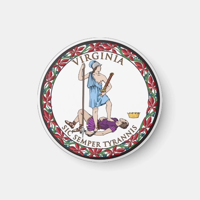 Staat Siegel Virginia Magnet (Vorne)