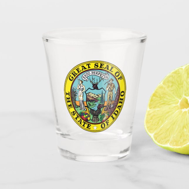 Staat Siegel von Idaho Schnapsglas (Vorderseite)
