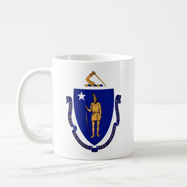 Staat Siegel von Massachusetts Kaffeetasse (Links)