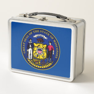 Staat Siegel Wisconsin Metall Brotdose