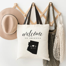 Staat Silhouette Hochzeit Begrüßung Tasche | Arizo