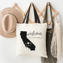 Staat Silhouette Hochzeit Begrüßung Tasche | Calif