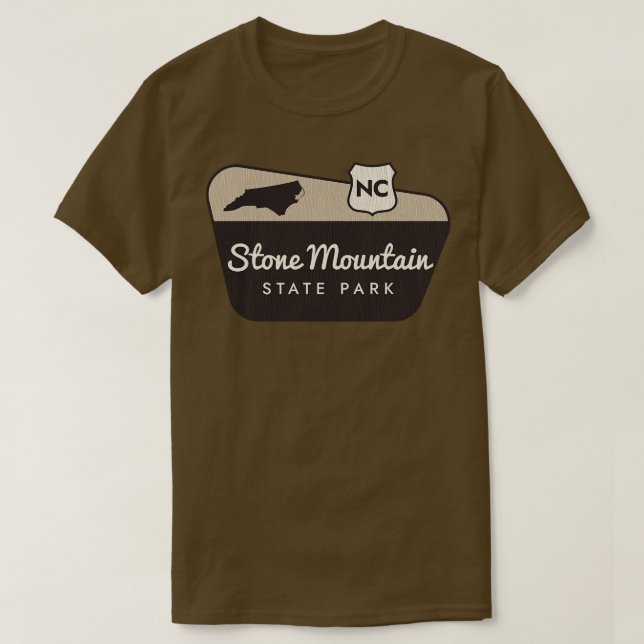 Staat Stone Park North olina Begrüßungszeichen T-Shirt (Design vorne)