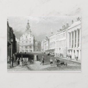Staat Street, Boston, Gravur von S.Lacey Postkarte