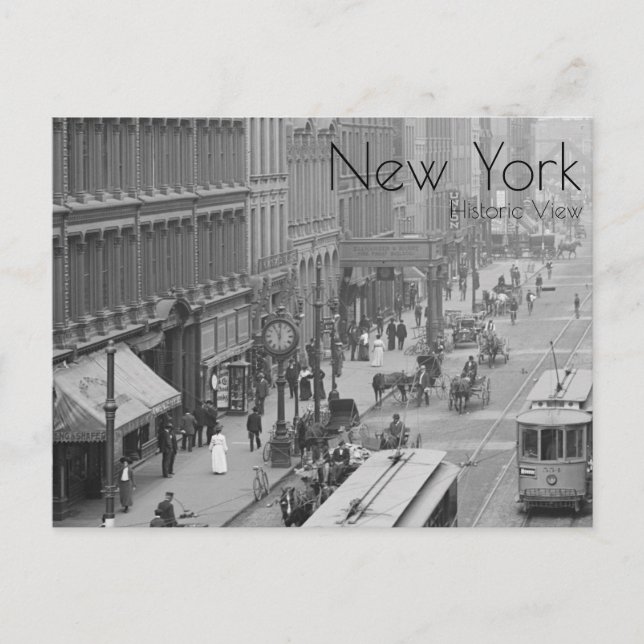 Staat Street Clock Postkarte (Vorderseite)