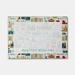 Staat-Symbol-Muster Post-it Klebezettel