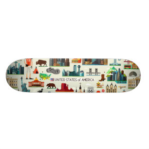 Staat-Symbol-Muster Skateboard