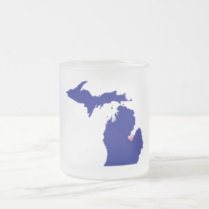 Staat Tasse/Michigan-Zuhause ist das Herzstück Mattglastasse