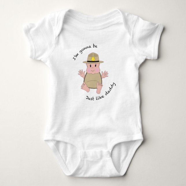 Staat trooper daddy baby strampler (Vorderseite)