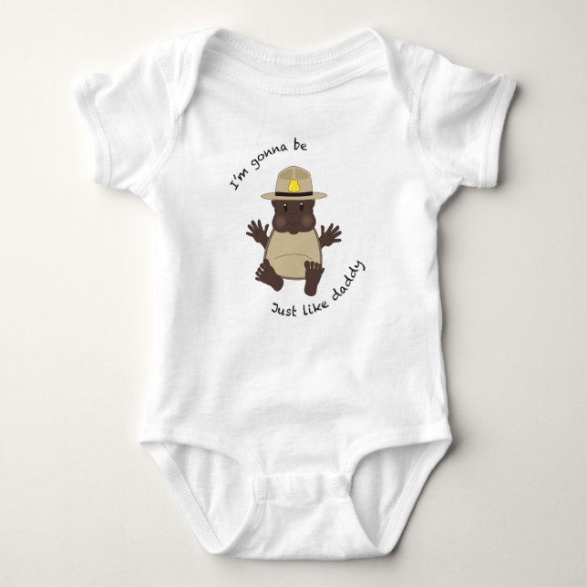 Staat trooper daddy baby strampler (Vorderseite)