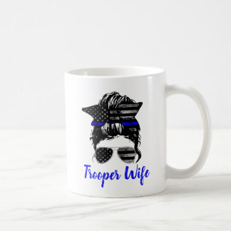 Staat Trooper Highway Patrol Messy Bun Ehefrau Kaffeetasse