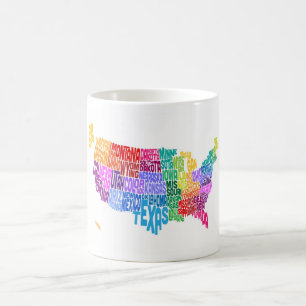Staat-Typografie-Textabbildung Tasse