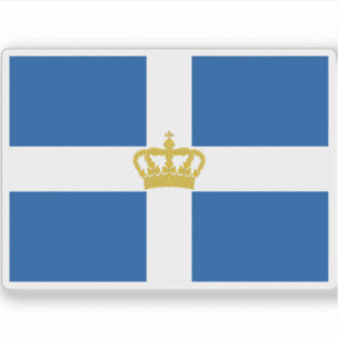 Staat- und Kriegsflagge des Königreichs Griechenla Aufkleber