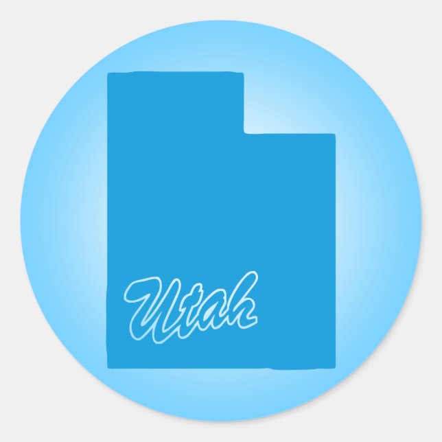 Staat Utah Classic Round Aufkleber (Vorderseite)