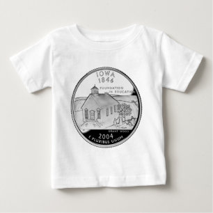 Staat Viertel der umkehrenden Imitate von Iowa Baby T-shirt
