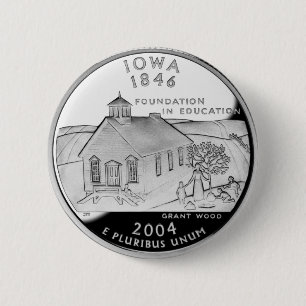 Staat Viertel der umkehrenden Imitate von Iowa Button