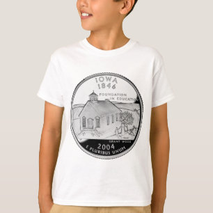Staat Viertel der umkehrenden Imitate von Iowa T-Shirt