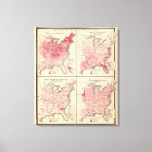 Staat-Vitalitätskarten Leinwanddruck