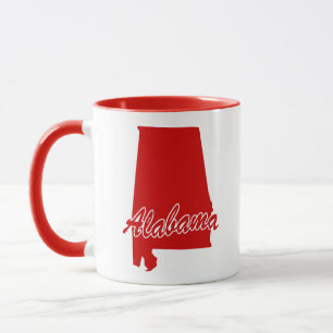 Staat von Alabama Form Rote Tasse