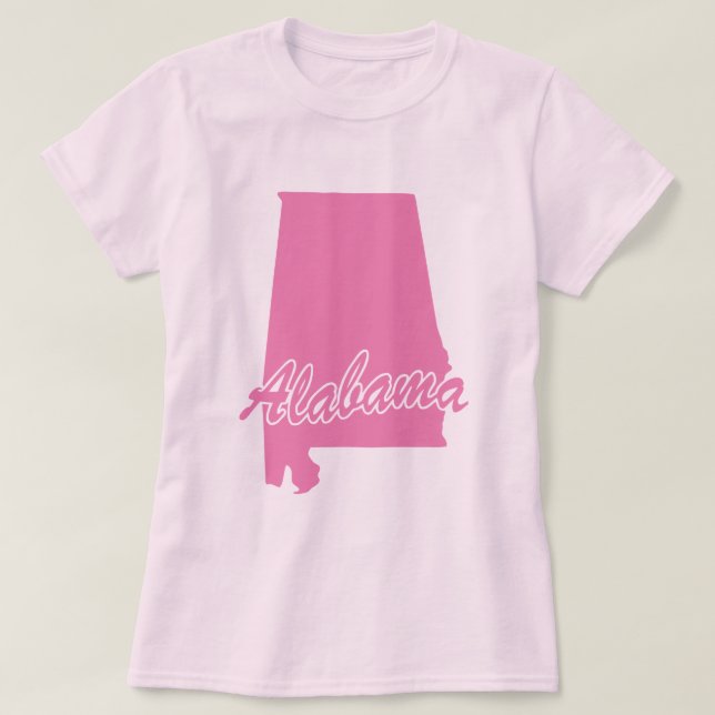 Staat von Alabama-Form-T - Shirt (Design vorne)