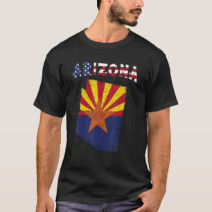 Staat von arizona groovy flagmap T-Shirt