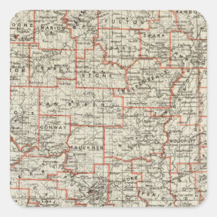 Staat von Arkansas Quadratischer Aufkleber