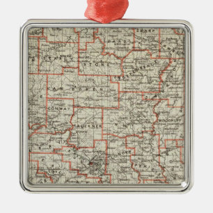Staat von Arkansas Silbernes Ornament