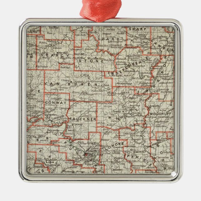 Staat von Arkansas Silbernes Ornament (Vorne)