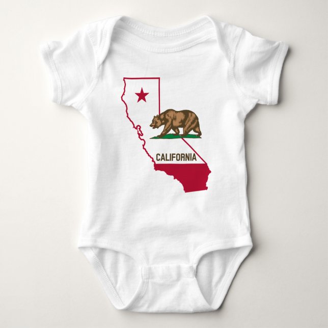 Staat von California Bear and Flag Baby Strampler (Vorderseite)