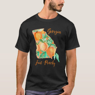 Staat von Georgia 'It's Peachy' Georgia Map & Wate T-Shirt