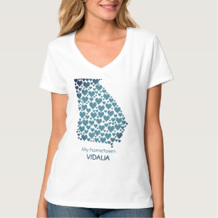 Staat von Georgia Silhouette Herz & Heimat T-Shirt