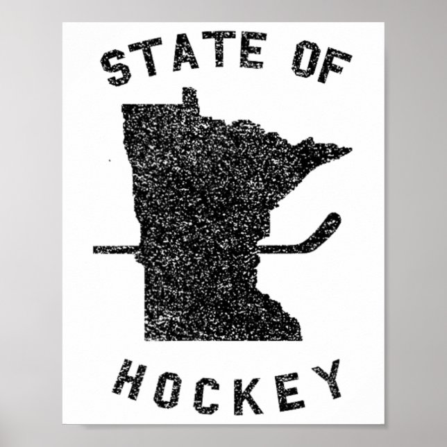 Staat von Hockey Minnesota Poster (Vorne)