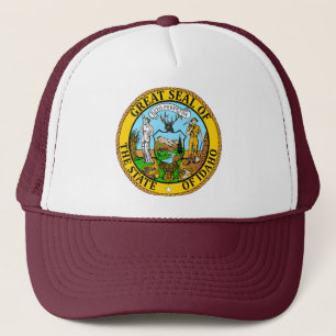 Staat von Idaho Flag Siegel Trucker Hat Truckerkappe