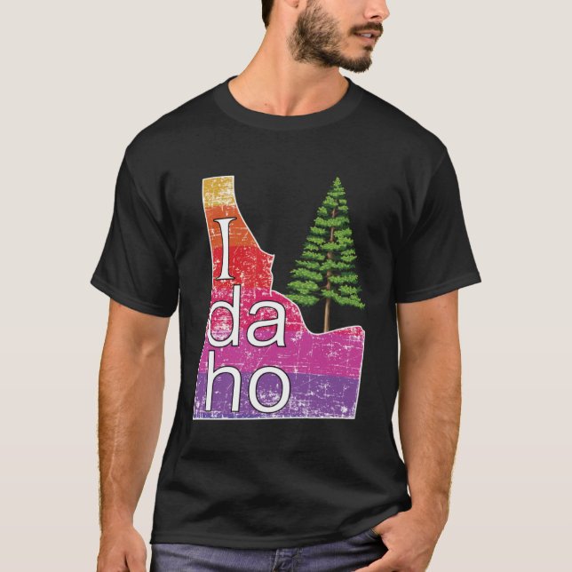 Staat von Idaho mit Baum T-Shirt (Vorderseite)