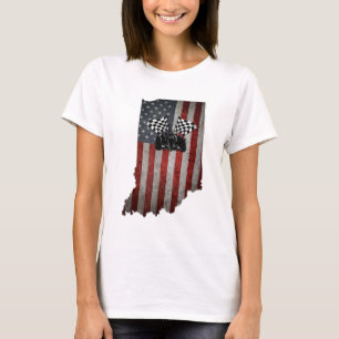 Staat von Indiana Racecar T Shirt Vintag