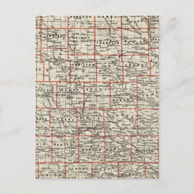 Staat von Iowa Postkarte (Vorderseite)